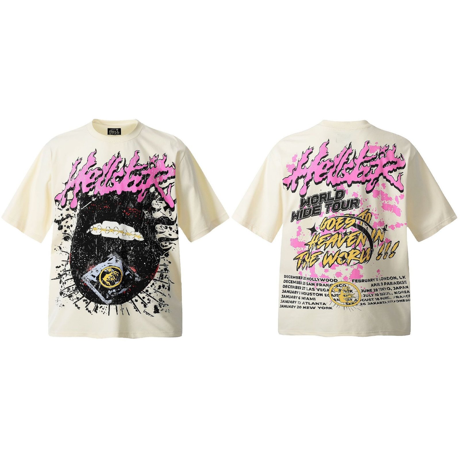 hls-tsh-ss113-crm.jpg Hellstar T-Shirt SS1113 - Image 1