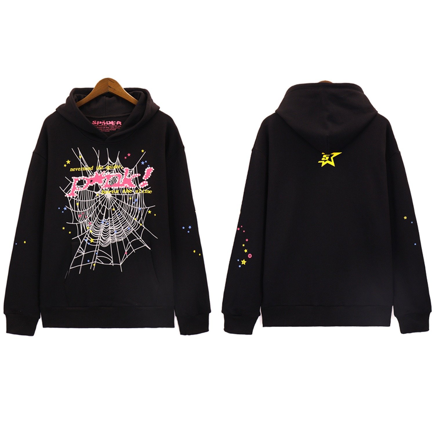 sp5-hod-142-blk.jpg Sp5der Hoodie 142 - Image 1
