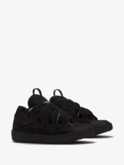 Lanvin Zigzag Lace-Up Sneakers – Black Black pair