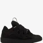 Lanvin Zigzag Lace-Up Sneakers – Black Black side