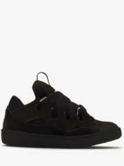 Lanvin Zigzag Lace-Up Sneakers – Black Black side
