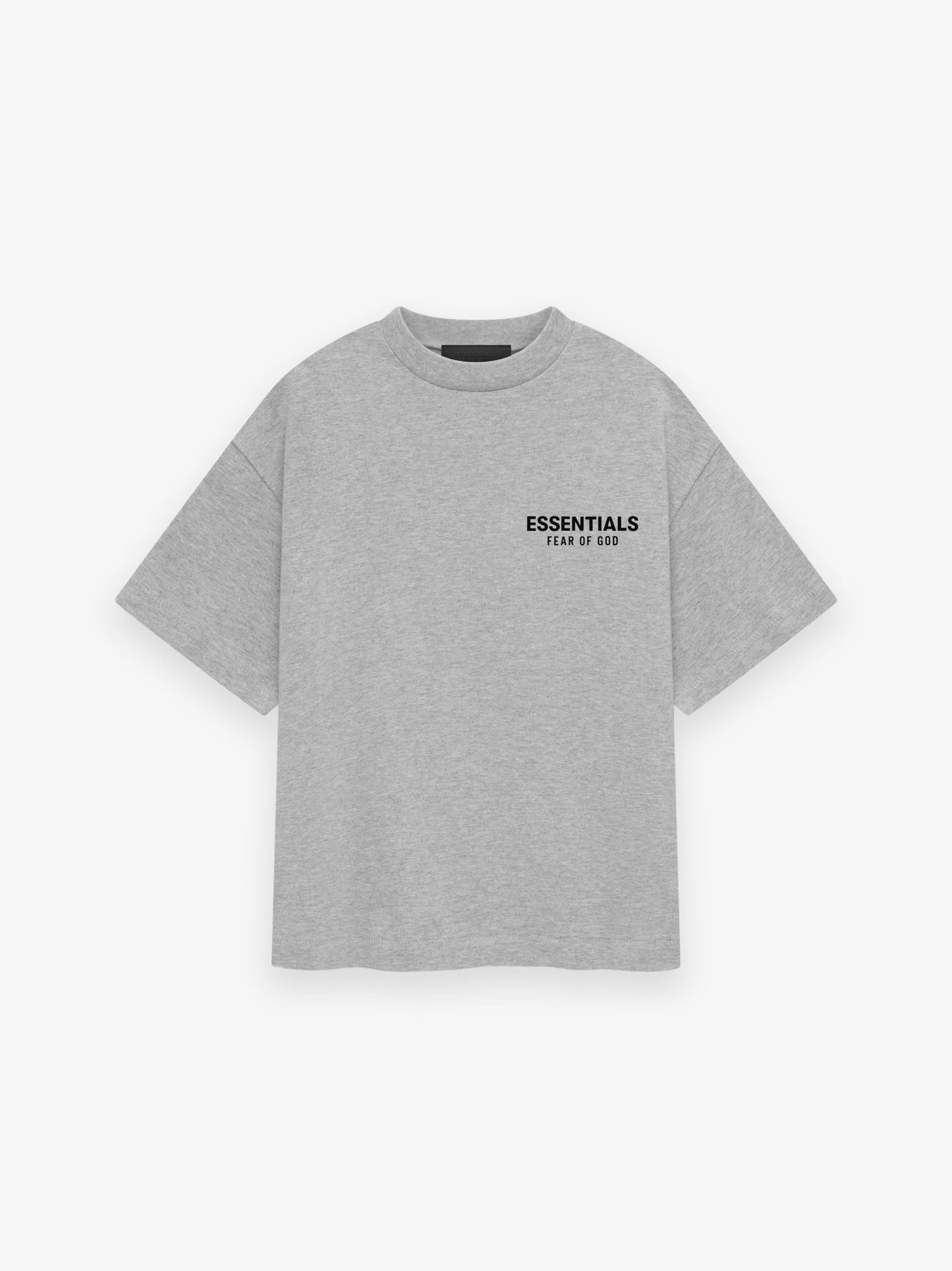 FOG Essentials Jersey Crewneck T-Shirt - Light Heather Grey front